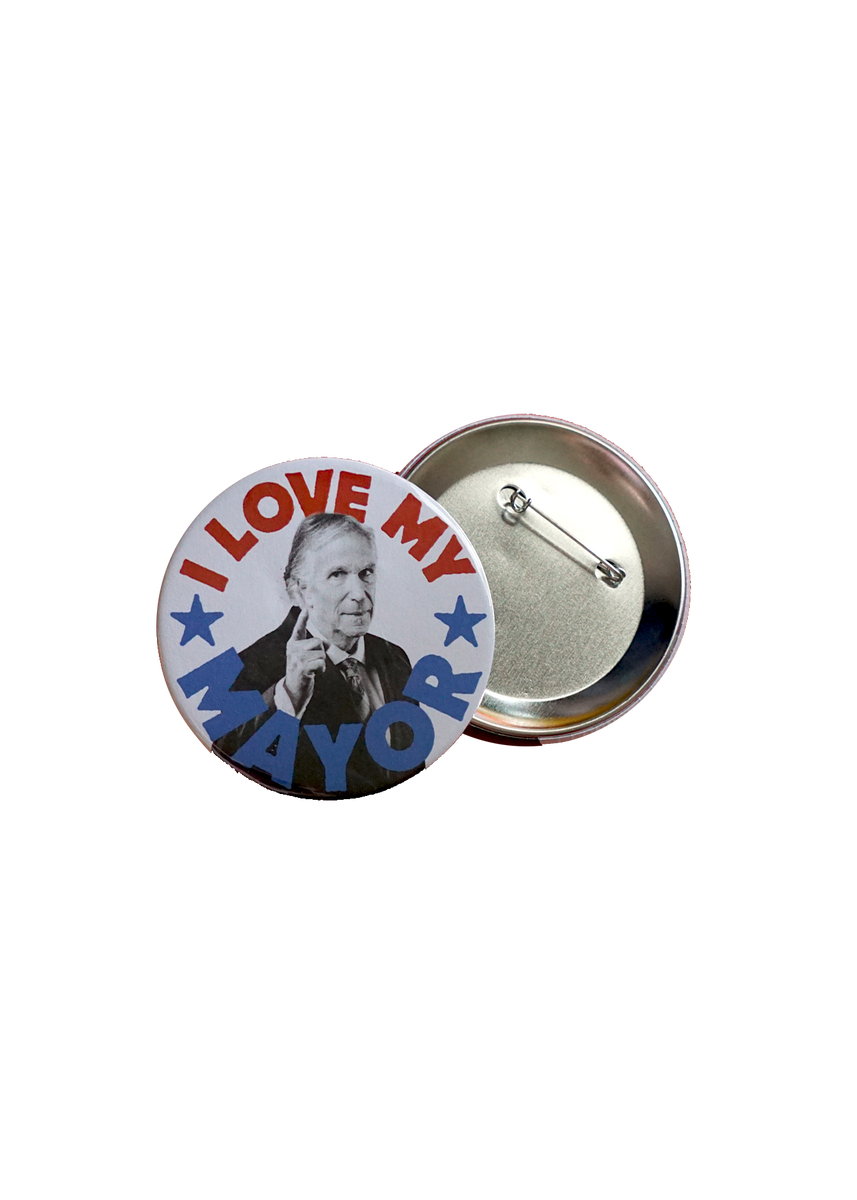 Super Yaki & Magnolia Pictures Present: I Love My Mayor Button